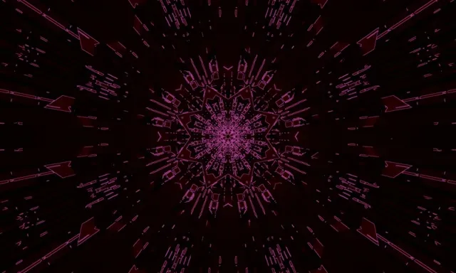 Tunel Neon Explozie Caleidoscop Magenta VJ Loop 5:3 Wide 60fps Screensaver