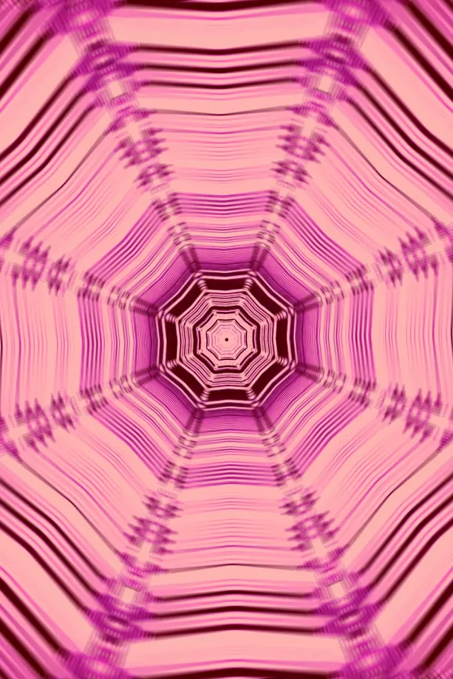 Pienk Neon Tonnel Agthoek Spiraal VJ Loop 2:3 Foto Portret 60fps Skermbewaarder