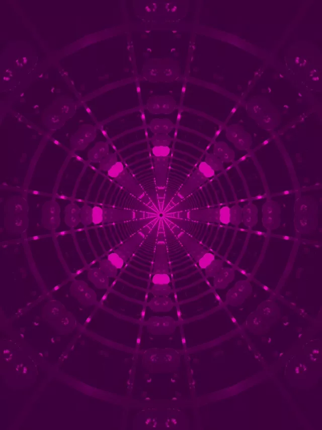 Неон Тунел Виолетова Паушина Вртлог VJ Loop 3:4 iPad Портрет 60fps Заштедувач на екран