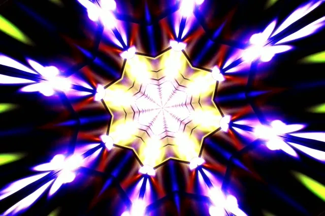 Mandala Light Show | 3:2 60fps Golden Neon VJ Screensaver
