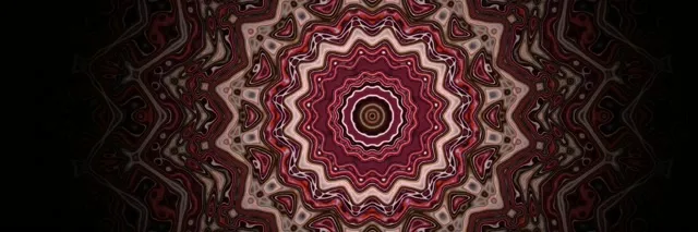 Neon Tunnel Fractal Mandala Vortex VJ Loop 3:1 Triple Wide 60fps Screensaver