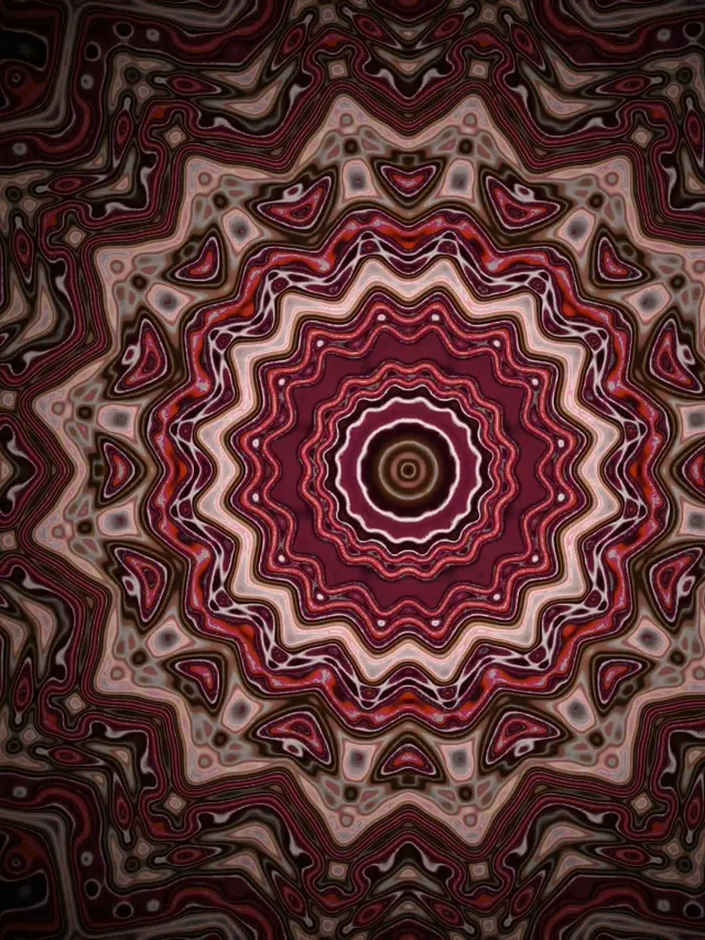 Neon Tunnel Kaleidoscope Star Burst VJ Loop 3:4 iPad Portrait 60fps Screensaver