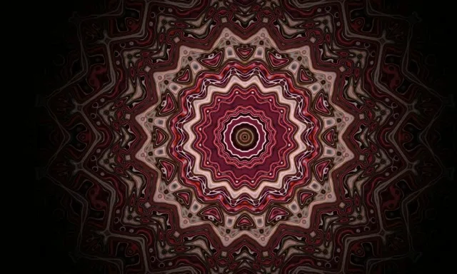 Neon Tunnel Mandala Star Vortex Screensaver 5:3 Wide 60fps Vj Loop