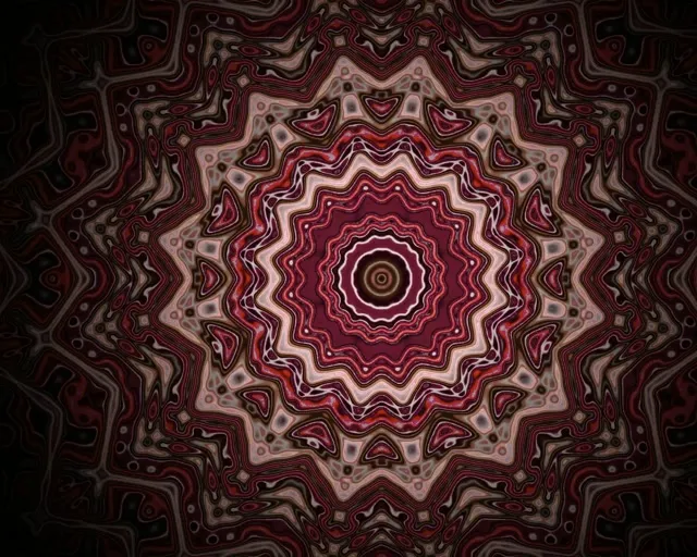 霓虹隧道曼陀羅星形漩渦 5:4 工業 60fps 螢幕保護程式 VJ Loop