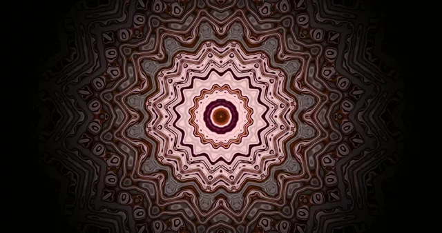 Mandala Đường Hầm Neon 4K UHD 60fps Screensaver VJ Loop