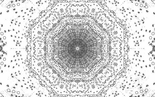 تونل نئون گردابه هشت ضلعی VJ Loop 16:10 Macbook 60fps محافظ صفحه