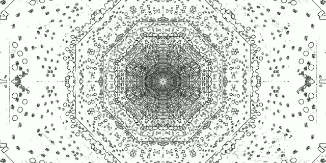 네온 터널 팔각형 소용돌이 VJ Loop 2:1 유니비지움 60fps 화면보호기