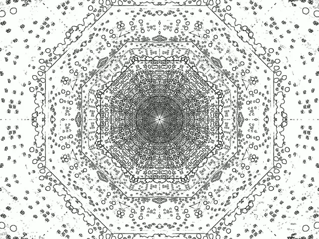 Túnel Neon Vórtice Bolha Octógono Protetor de Tela 4:3 Clássico 60fps VjLoops