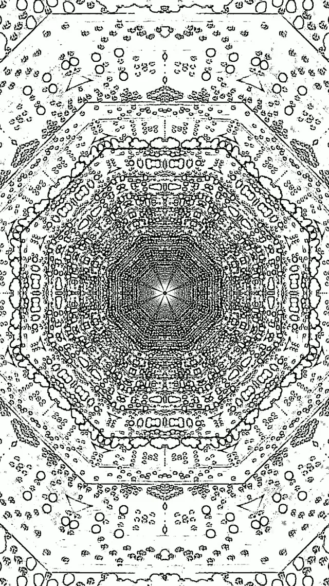 霓虹隧道曼陀罗漩涡 9:16 Reels 60fps 屏保 VJLoops