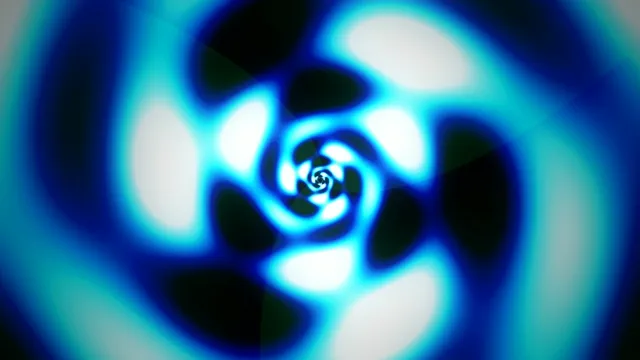 Mesmerizing 4K cyan neon spiral vortex motion background loop