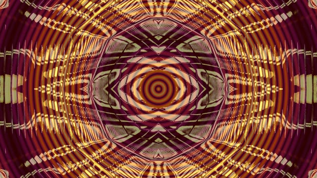 Mesmerizing Neon Tunnel 60fps with Hypnotic Concentric Circles and Golden...