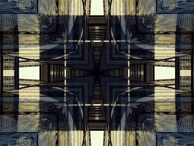 Speilt Rutenett Neon Tunnel VJLoops 4:3 Classic 60fps Skjermsparer