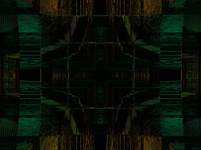 Mirrored Neon Tunnel 4:3 Classic 60fps Screensaver VJ Loop