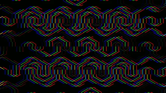 Neon 3D hexagon geometric pattern 4K ultra HD motion background