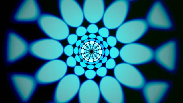 Neon Blue Geometric Tunnel Motion Graphics