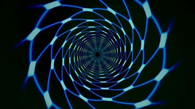 Neon Blue Spiral Tunnel Loop 4K