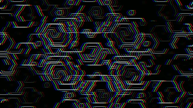 Neon Chromatic Hexagon VJ Loop 4K UHD Broadcast Background