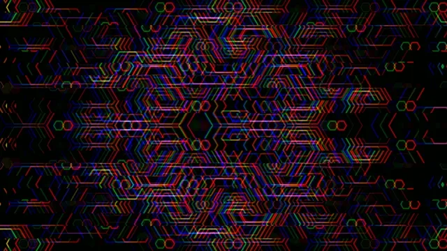 Neon circuit board 4K motion background for video production