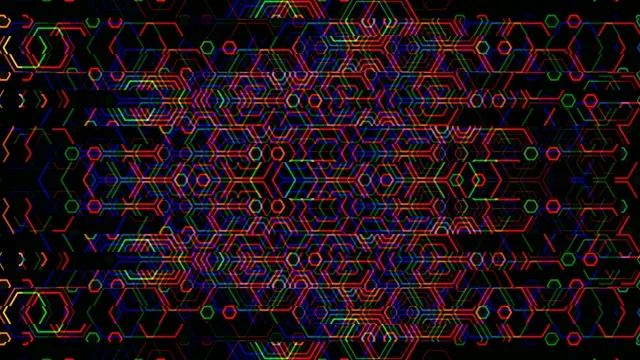 Neon circuit board 4K UHD motion background with flowing tech lines