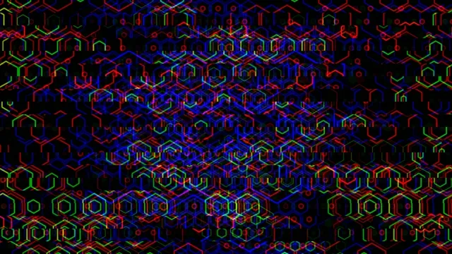 Neon circuit board hexagon pattern 4K motion background