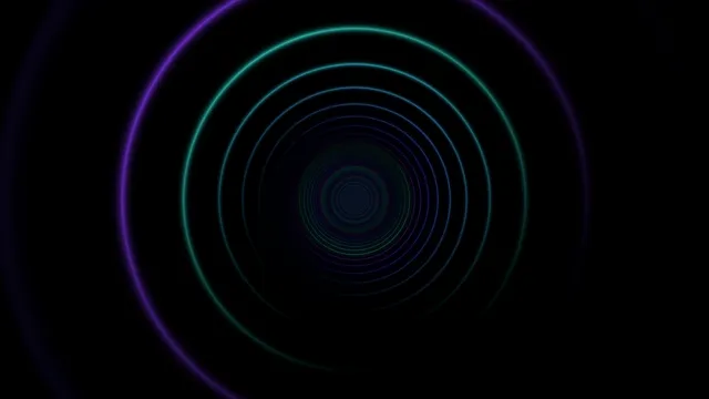Neon Concentric Circles Tunnel VJ Loop 4K