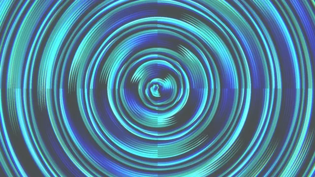 Neon Cyan Blue Spiral Vortex Tunnel Loop