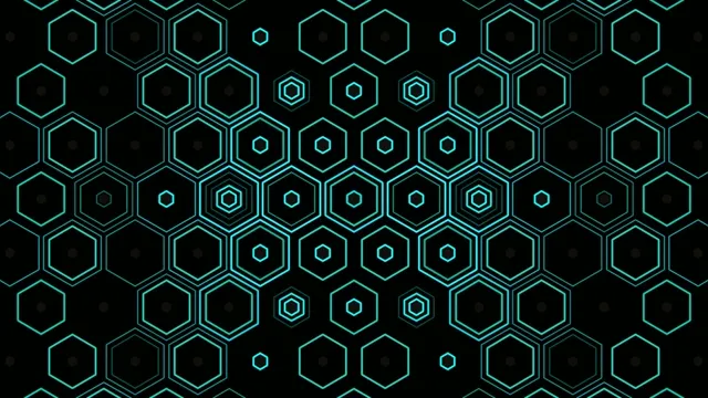 Neon cyan hexagon pattern 4K UHD widescreen motion background