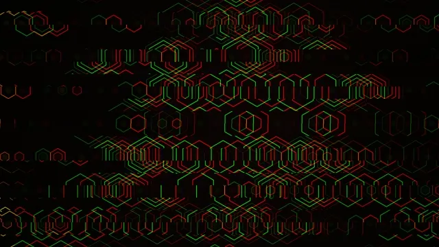 Neon Digital Hexagon Network Animation 4K