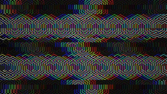 Neon geometric 4K motion background with vibrant chromatic lines