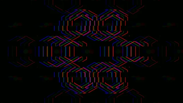Neon geometric hexagon 4K UHD looping motion background for video