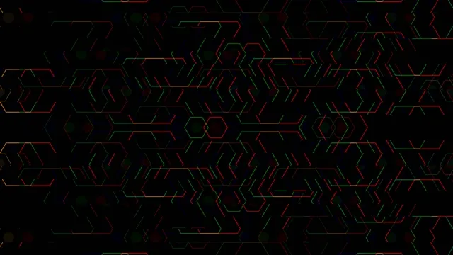 Neon Geometric Hexagon Grid Motion Background