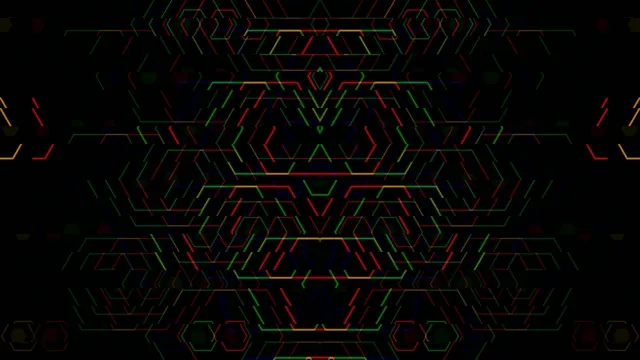 Neon Geometric Hexagon Pattern - 4K Abstract Animation