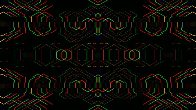 Neon geometric hexagon pattern 4K UHD motion background