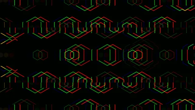 Neon geometric hexagon pattern 4K UHD widescreen motion background