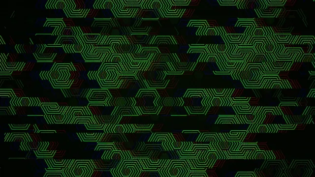 Neon Geometric Hexagon Pattern Motion Background