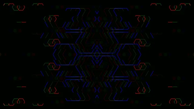 Neon Geometric Hexagon Pattern Motion Graphics