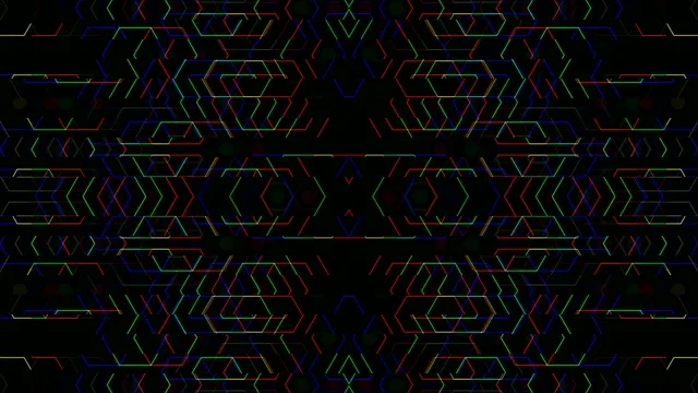 Neon Geometric Hexagon Pattern Moving Background