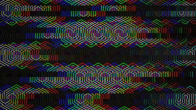 Neon geometric lines 4K VJ loop with vibrant color shifts