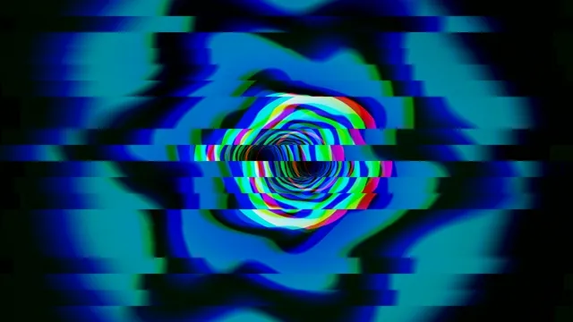 Neon Glitch Spiral Tunnel - Abstract 4K Motion