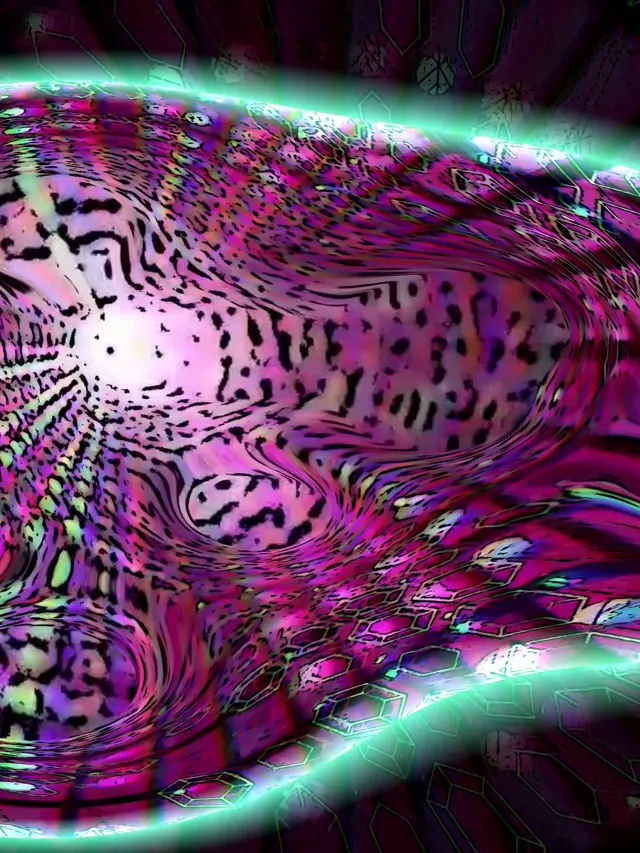 Neon Glow Fish 3:4 Portrait | Cyan Purple Screensaver 60fps