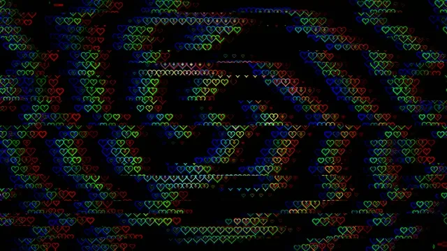 Neon Heart Animation Loop - Colorful Digital Love