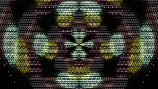 Neon Heart Pattern Loop - 4K Animated Background