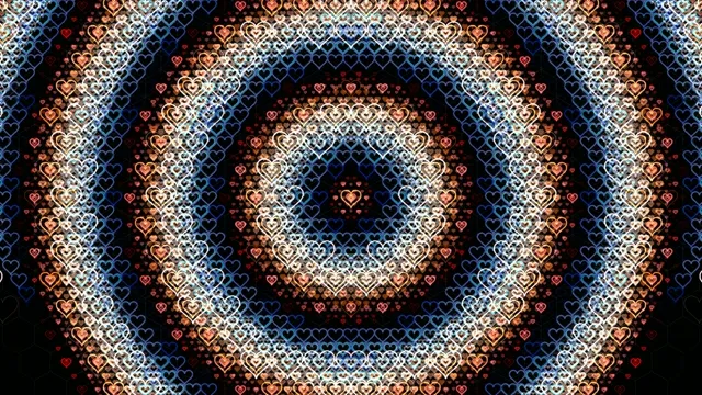 Neon Heart Pattern Loop - 4K Animated Background