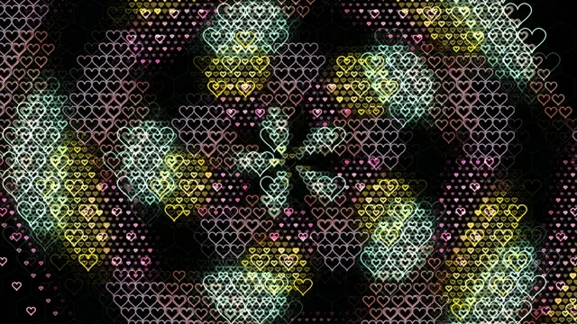 Neon hearts 4K motion background for broadcast and streaming