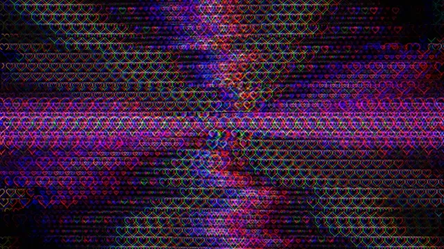 Neon hearts 4K seamless loop motion background for video creators