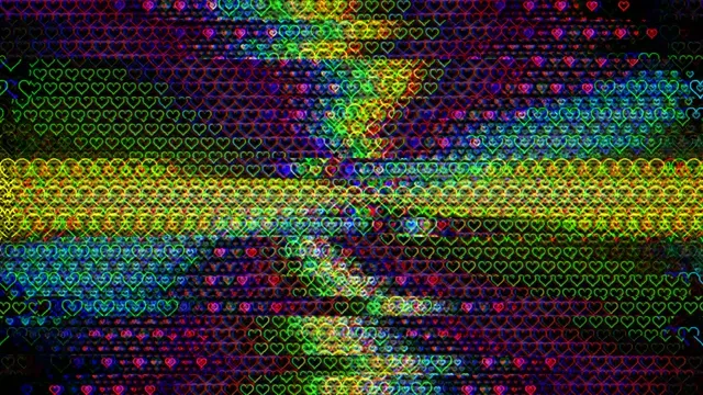 Neon hearts 4K ultra HD motion background for broadcast and presentations