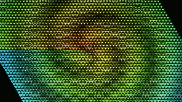 Neon Hearts Gradient Animation - 4K Ultra HD