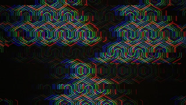 Neon hexagon 4K UHD motion background for broadcast and streaming