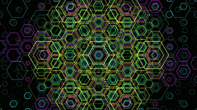 Neon Hexagon 4K UHD Seamless Loop Motion Background