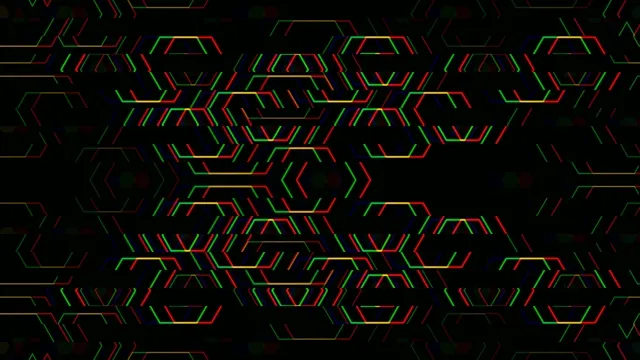 Neon hexagon 4K UHD widescreen motion background loop